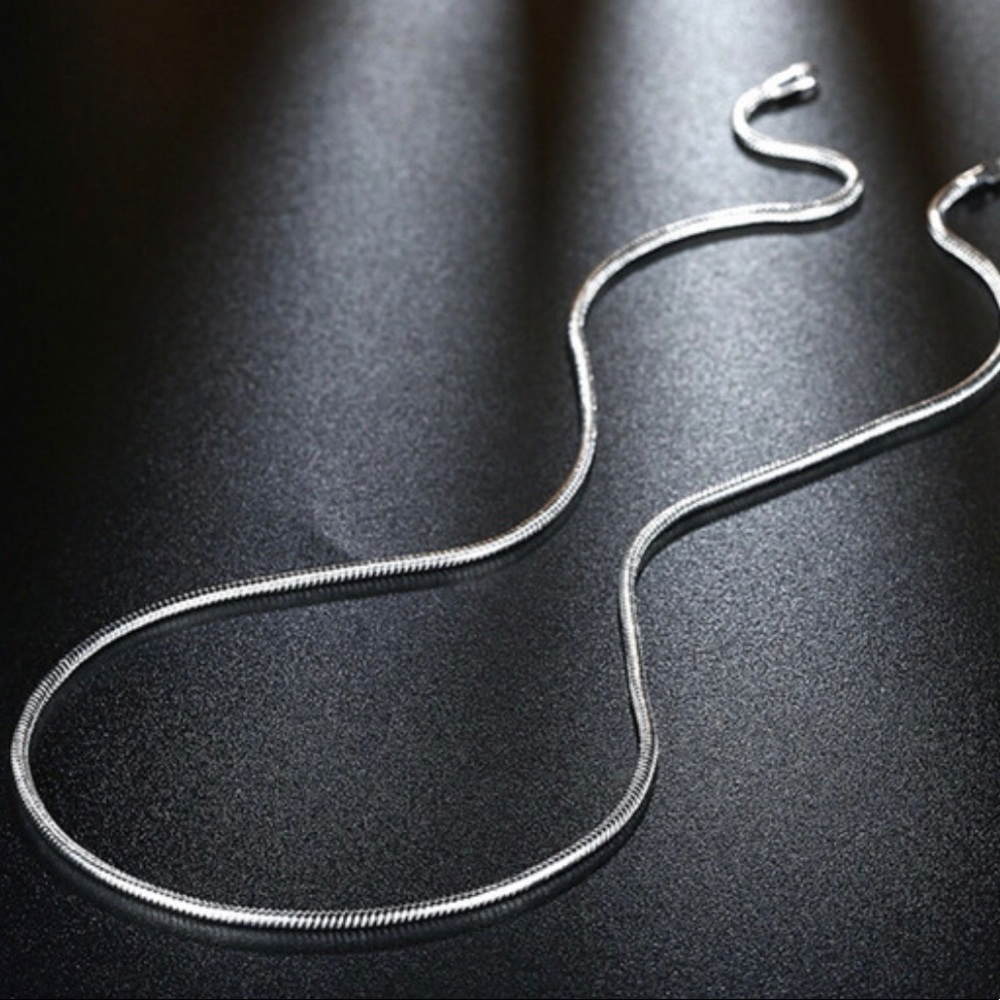 24 inch 925 silver plated neck chain
